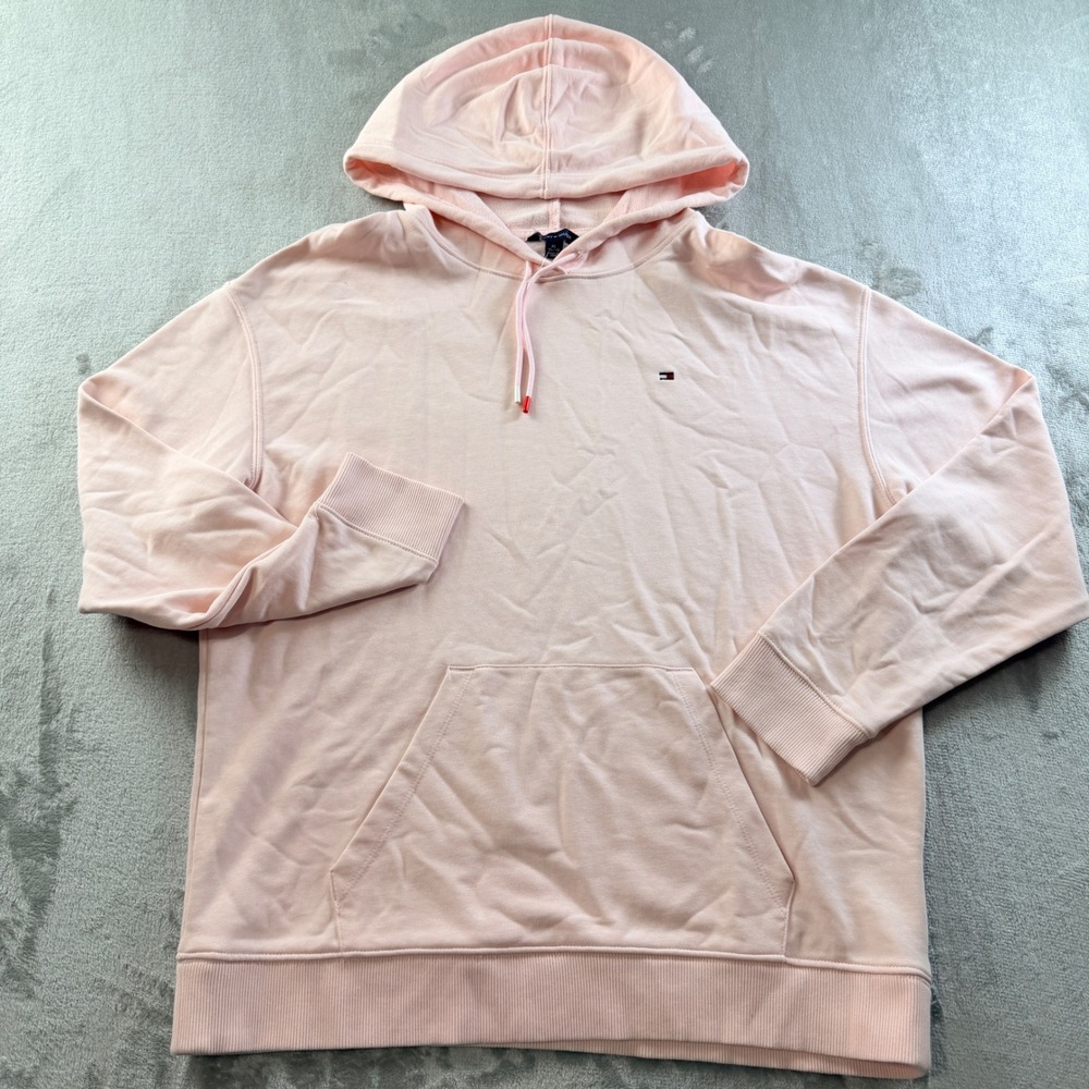 Tommy Hilfiger Pink Pullover Hoodie Long Sleeve Women's Size XL